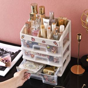 Cosmetic <b>Storage</b> Box Desktop <b>Drawer</b> Type <b>Plastic</b> Transparent Organizer With <b>Drawers</b> For Makeup Jewelry Organization Medium Size - Product Image 4