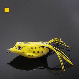 Leurre de pêche en eau douce en forme de <span class=keywords><strong>grenouille</strong></span> souple à longue queue, corps creux en PVC souple, double hameçon - Product Image 6