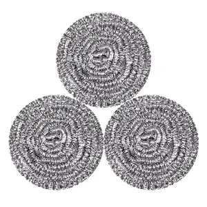 Stainless Steel Sponges Heavy Duty Flexible Scrubbing Scouring Pad Steel Wool Scrubber For Kitchen Bathroom And More