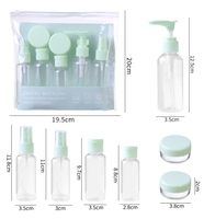 Kit de Voyage Portable OEM en Gros pour Reconditionnement – Ensemble de Bouteilles Cosmétiques Vides en Plastique de Haute Qualité – Pack de 7 Pièces