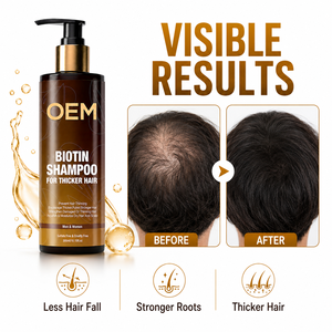 Private Label Biotin <b>Shampoo</b> Bulk Wholesale For Thicker Fuller Hair Anti Hair Loss With Keratin Argan Oil Sulfate & Cruelty Free - Product Image 5