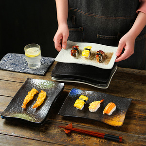 Juego de Platos para Sushi Estilo Japonés, Cerámica de Porcelana China, Esmaltado en Horno, Apto para Microondas, Platos y Bandejas Duraderos para Banquetes y Catering - Product Image 2