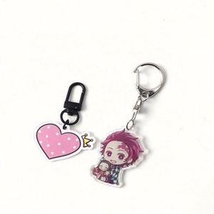 Wholesale Custom Printed Acrylic Charms Cute <b>Anime</b> Plastic Holographic Acrylic <b>Keychain</b> - Product Image 1