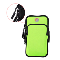 Bracelet de téléphone étanche en néoprène pour la course à pied, ajustement universel, double poche, support pour écouteurs, antichoc, respirant