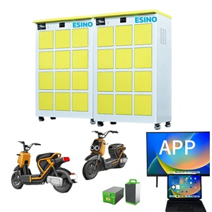 Stations d'échange de batterie personnalisées pour l'extérieur, 10 emplacements, moto <span class=keywords><strong>scooter</strong></span> électrique, armoire de chargement et d'échange super rapide - Product Image 3