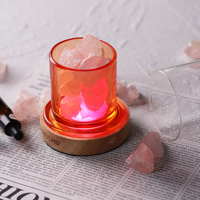 Diffuseur d'huiles essentielles en pierre de cristal naturel aromathérapie de guérison lampe au sel de l'himalaya parfum brûleur d'arôme pour la décoration de la maison