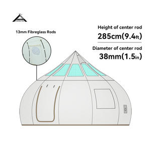 Luxe Waterdichte Tentserie: Thuiscamping Canvas Mongoolse Tas Waterdruppel Sterrenhemel Lotustent, Luxe Buitenkamperen - Product Image 6