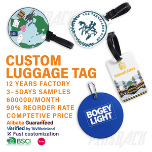 Maravillosa etiqueta de equipaje de goma de PVC personalizada y grabada en relieve para transportadores de viajes de mascotas Etiqueta de amigo peludo Adorable - Product Image 2