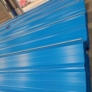 กระเบื้องเหล็กชุบสังกะสีแผ่นหลังคาลูกฟูกหนา0.5มม. จัดส่งเร็วสำหรับตัดก่อสร้างอาคารบิสทิส - Product Image 2