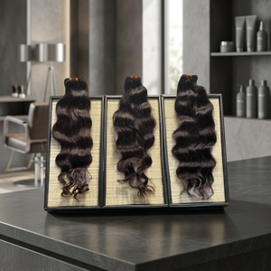 <b>Curly</b> Human <b>Hair</b> Bulk Machine Double Weft Virgin <b>Hair</b> <b>Extensions</b> 34 Inches Double Drawn Suitable - Product Image 1