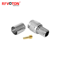 Adaptateur d'antenne WiFi à polarité inversée, connecteur mâle TNC RP à trou pour câble coaxial LMR400 RG8 RG213 50-7, 50 Ohm, à sertir