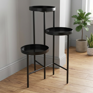 Support de plante rond en métal écologique KS International, revêtement poudré, pour la maison et le jardin - Product Image 2