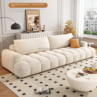 Canapé de Salon Art Living pour Petit Appartement Style Crème Français Bouffée de Crème Modèle 2025 Nouveau Design Ensemble de Meubles Complet