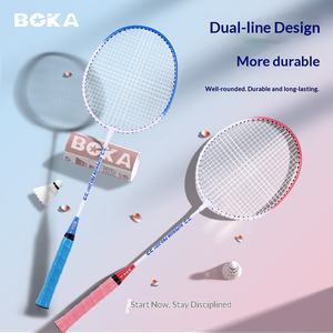 Raqueta de Bádminton Original <span class=keywords><strong>Boca</strong></span>, Competición, Amateur, Juvenil, Ferroaleación, Dureza Moderada, Resistente, Juego Especial, Juego de Dos Raquetas - Product Image 5