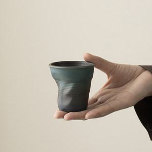 Taza de café con leche de cerámica <span class=keywords><strong>Vintage</strong></span> creativa amasada a mano cerámica gruesa diseño moderno de Origami seguro para <span class=keywords><strong>microondas</strong></span> respetuoso con el medio ambiente para fiestas - Product Image 5