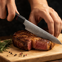 Ensemble de 3 couteaux de chef Kiritsuke Nakiri faits à la main avec manche en G10, acier Damas à 67 couches, design ambidextre, pour la préparation des repas
