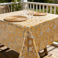 Nouvelle Arrivée 2026 – Nappe en PVC Doré Imperméable et Anti-Huile à Motifs Floraux, Jetable, avec Logo Personnalisé pour Restaurants – Vente en Gros