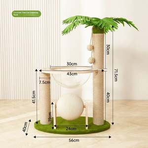 Kinghon - Rascador para Gatos Grande con Árbol de Coco Integrado, Nido de Sisal y Columna de Rascado para Gatitos, Diseño que Ahorra Espacio - Product Image 4