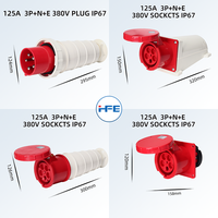 Prise électrique industrielle HFE 3P+N+E 380V 400V 415V 125A 5P 5 broches IP67 5 prises, connecteurs de montage en surface