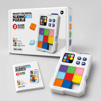 Jeu de puzzle électronique Klotski, jeu de puzzle coulissant électronique, jouet éducatif de logique, jeu de société portable pour enfants