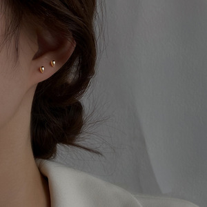 Boucles d'oreilles clous uniques en forme de goutte pour femmes - Style coréen, sertissage poli, <span class=keywords><strong>pierre</strong></span> naturelle, design élégant - Product Image 2