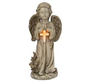 Nuevo Sun Angel <span class=keywords><strong>Cementerio</strong></span> Decoración Monumento Patio Césped Jardín Decoración Resina Oración Adornos - Product Image 1