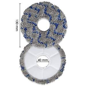 Tampons de vadrouille pour robot aspirateur Ecovacs <span class=keywords><strong>Deebot</strong></span> <span class=keywords><strong>X1</strong></span> X1s /T10/T20/T30/S10 Chiffon de vadrouille lavable Pièces de rechange - Product Image 2