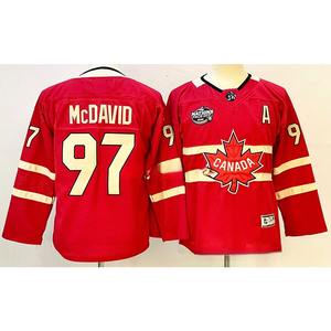 Nueva Camiseta de Hockey sobre Hielo Cosida de los Equipos Canadienses Rojos para Hombre, Invierno 2025, Canadá, Estados Unidos, 19 Matthew Tkachuk, 97 Connor McDavid, 29 <span class=keywords><strong>Mac</strong></span> Kinnon - Product Image 3