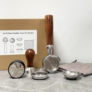 Barista Tools for Delonghi Brevill 51mm 54mm <strong>Coffee</strong> Distributor Bottomless Portafilter Espresso <strong>Tamper</strong> <strong>Set</strong> - Product Image 1