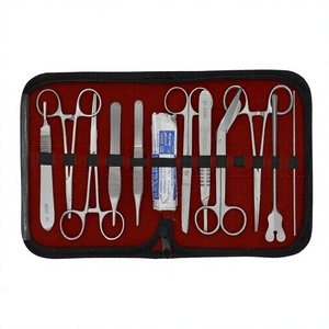 18 Pcs Minor Surgery Set Class I General Surgery Stainless Steel Surgical Instruments Kit Manual Carrying <b>Case</b> Reusable Surgical - Product Image 1