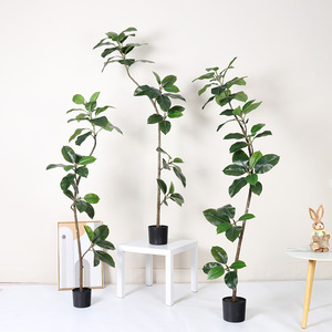 Arbre artificiel en caoutchouc Dream Castle, 100cm-200cm, grande plante verte sur pied pour la décoration du salon - Product Image 3