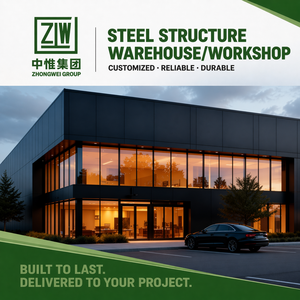 Entrepôt Préfabriqué Économique Zhongwei, Bâtiments d'Entrepôt et d'Usine Préfabriqués Faciles à Assembler - Product Image 1
