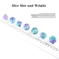 Dés de construction en résine pour cordon et Dragons, jeu de rôle, polyhémisphère, violet bleu vert, vente en gros, usine