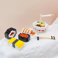 En gros, Mini blocs de construction mignons pour modèles de burgers, pop-corn, frites et beignets, jouet éducatif et ensemble de construction amusant