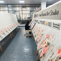 Dipinti e Opere d'Arte Murale, Dipinto a Olio Dipinto a Mano, Paesaggio Decorativo su Tela, Stile Wabi-Sabi, Impasto Scultoreo per