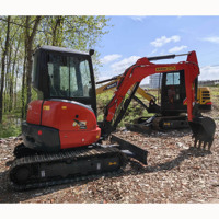 Mini-pelleuse Kubota U35 d'occasion de 3,8 tonnes avec cabine, provenance du Japon