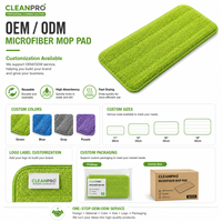 Tampons de rechange en microfibre pour balai serpillère vert, lavables, réutilisables, haute absorption, pour usage domestique