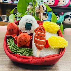 Factory Custom Various Styles Pet Interactive Plush Toys Wholesale Eco Friendly Cute Fast Food Ham Dog Training Toy