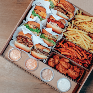 Caja de hamburguesas de papel de cartón Kraft para comida personalizada, embalaje personalizado con embalaje de logotipo, más fácil de llevar - Product Image 2