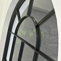 Ventanas Fijas de Aluminio con Doble Acristalamiento Personalizadas, Diseño Arqueado Moderno con Marco de Aleación, Ventanas de Aluminio para Cocina
