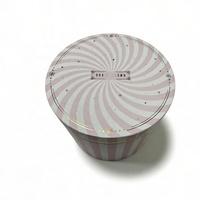 Boîte d'emballage cadeau cylindrique ronde en papier de luxe personnalisée avec couvercle