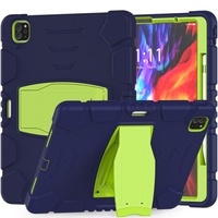Housse de protection robuste en silicone antichoc pour tablette iPad Pro 12,9 pouces 2018 3e génération/2020 avec béquille