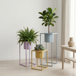 Support de Plante Métallique Nordique Moderne en Gros, Support Géométrique <span class=keywords><strong>Autoportant</strong></span> pour Pot de Fleurs d'Intérieur pour Salon - Product Image 2
