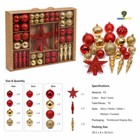 Ensemble de 70 boules de Noël personnalisées en plastique, imperméables, décorations suspendues pour arbre, ampoules imprimées avec logo