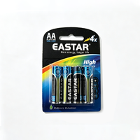 Pilas Secas AA LR6 AM3 1.5V Alcalinas en Blister, Paquete de Pilas Secas para Control Remoto, Juguetes y Linternas