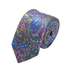 Jacquard Paisley Neckties Cravatta Floral Patterns Woven Formal Silk Ties Custom