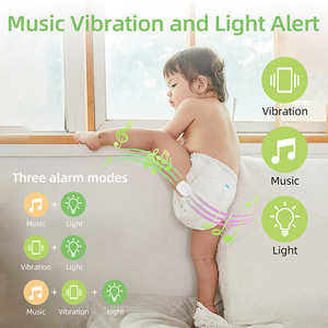Alarma <span class=keywords><strong>de</strong></span> enuresis nocturna para bebés, niños pequeños y ancianos con vibración, tono <span class=keywords><strong>de</strong></span> llamada intermitente, pantalla OLED, inteligente y recargable para ancianos y bebés - Product Image 4