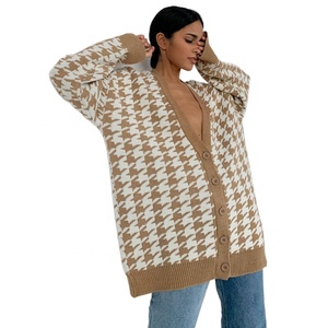 Maglioni di lana taglie forti Design per <span class=keywords><strong>Cardigan</strong></span> da donna maglione lavorato a maglia spessa <span class=keywords><strong>Cardigan</strong></span> autunno Oversize da donna e maglieria - Product Image 1