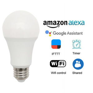 Google Home Và Alexa Nhà Thông Minh RGB Led <span class=keywords><strong>Bulb</strong></span> Chiếu Sáng Cho E26/27 Bóng Đèn Graffiti A60 Bóng Đèn <span class=keywords><strong>WiFi</strong></span>. Liên Kết Amazon - Product Image 4