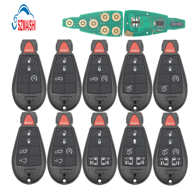 SZMAISHI 4/5/6/7 Buttons 433MHZ Keyless Entry Remote for Chrysler FOBIK FCC ID M3N5WY783X/IYZ-C01C Smart Vehicle Blank Car Key